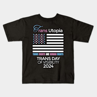 Transgender Day Of Visibility 2024 Parade Trans Utopia Cool Kids T-Shirt